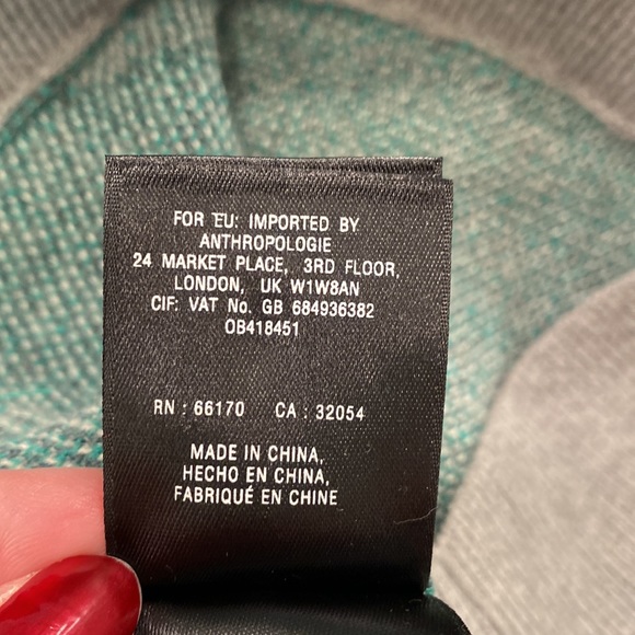 NWT Moth - Anthro - NWT - Gray/Green Chevron Knit Asymmetrical Skirt - EUC - S - Picture 15 of 16